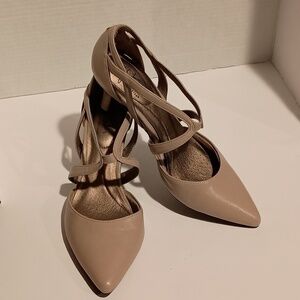 Lift Stride Soft Systems Strapy Heels Faux Leather